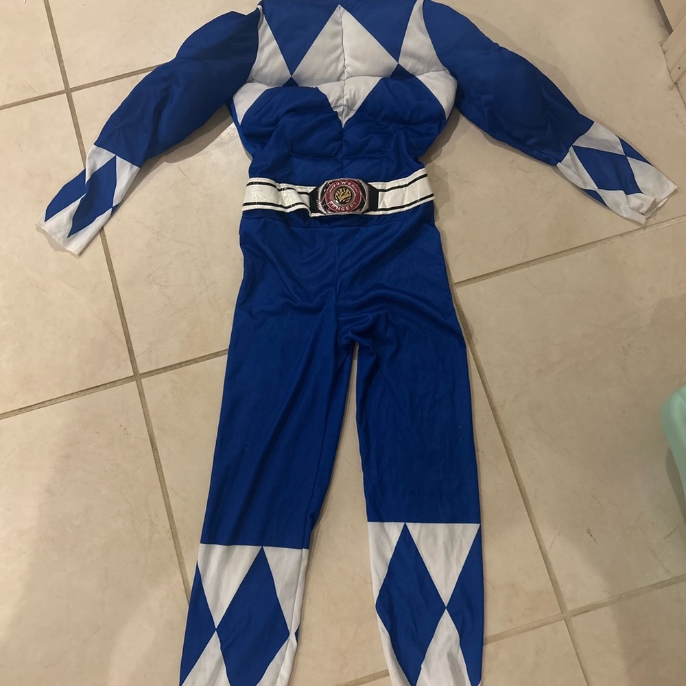 Blue and White Kids power ranger  Costume